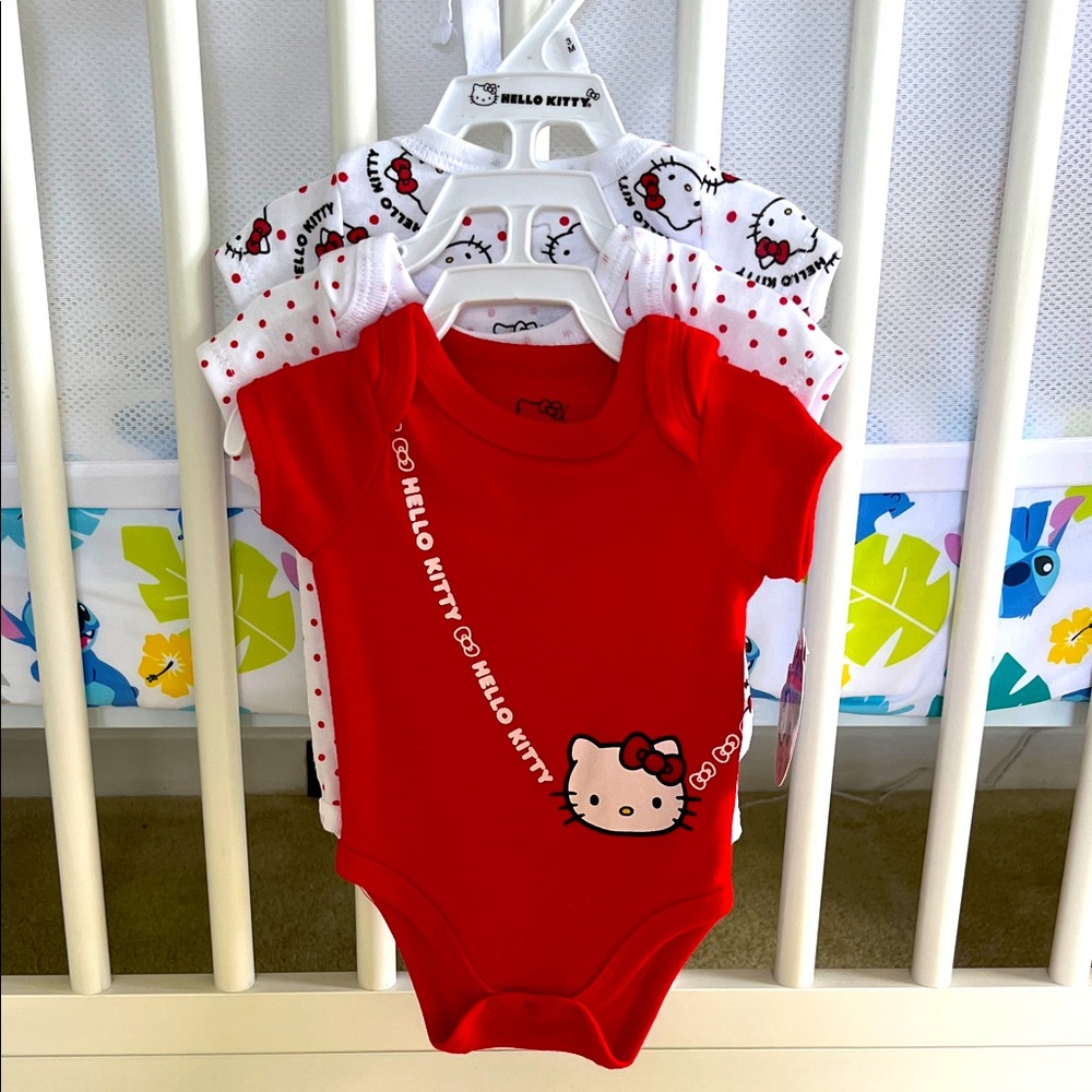Hello Kitty Red and White Bodysuit Set